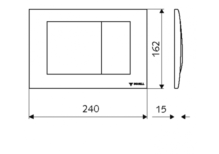 Plaque de commande pour WC MONTUS FIELD - 031266499 - Schell 2