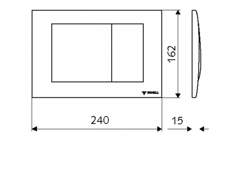 Plaque de commande pour WC MONTUS FIELD - 031266499 - Schell