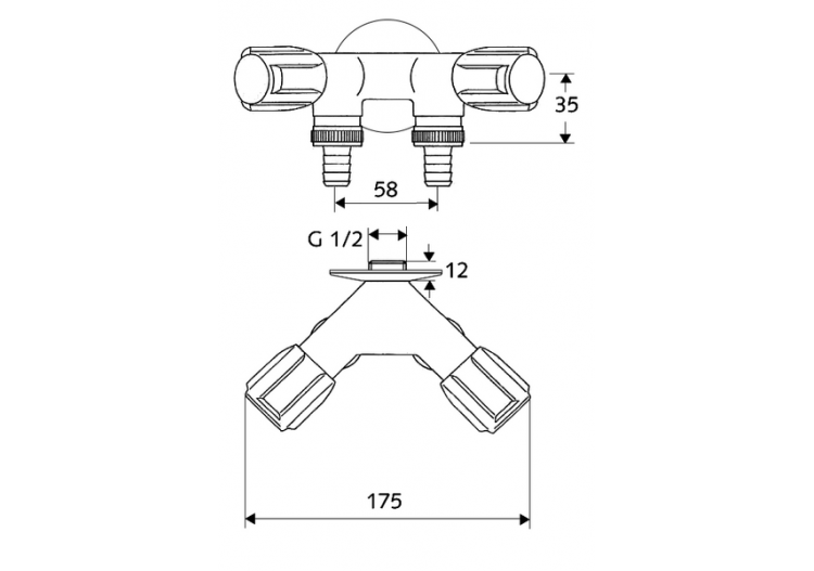 Robinet de service double COMFORT - 033660699 - Schell 2