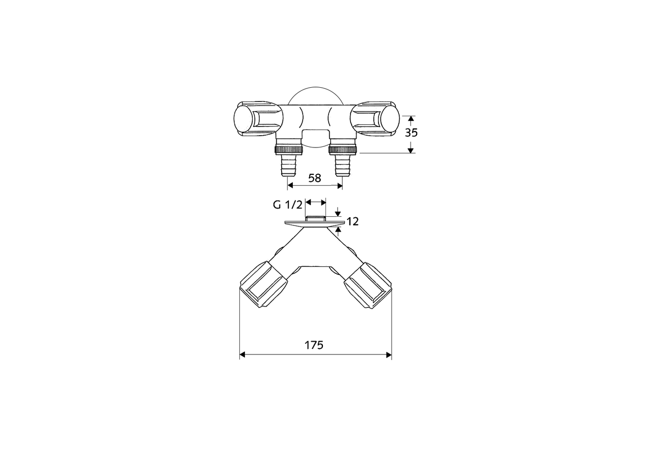 Robinet de service double COMFORT - 033660699 - Schell