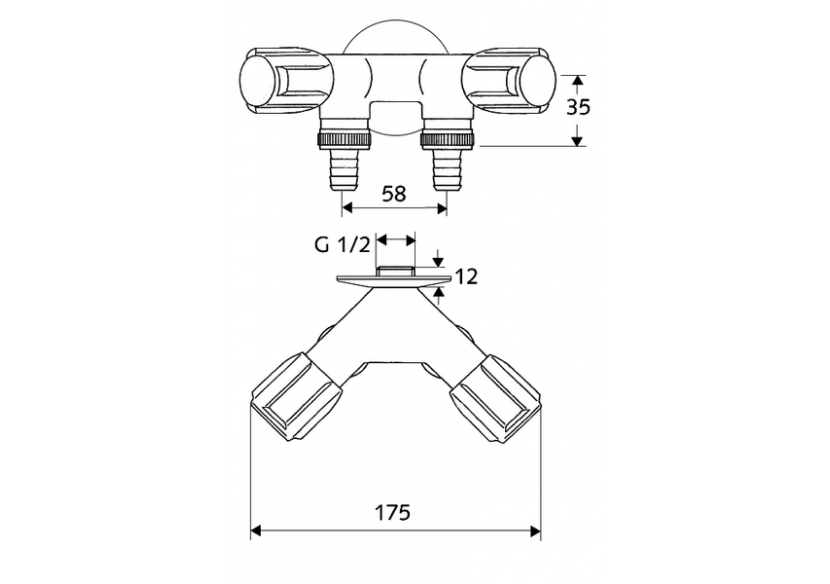 Robinet de service double COMFORT - 033660699 - Schell Robinet de service double COMFORT - 033660699 - Schell