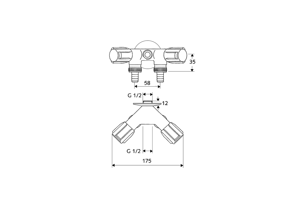 Robinet de service double COMFORT - 033680699 - Schell
