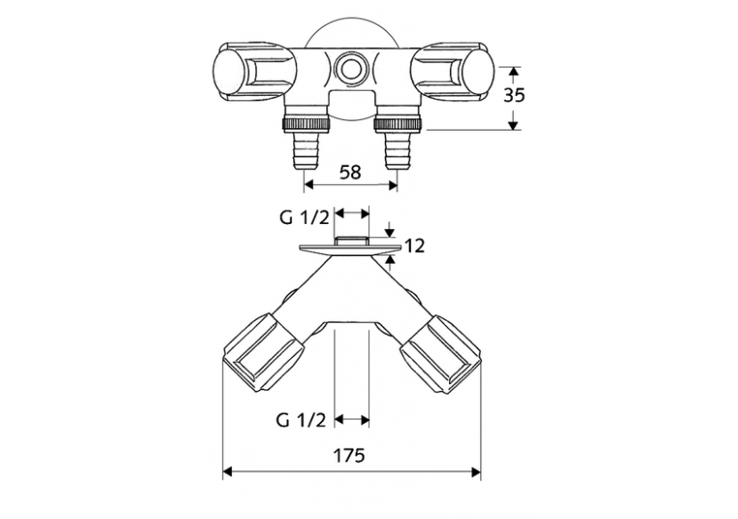 Robinet de service double COMFORT - 033680699 - Schell Robinet de service double COMFORT - 033680699 - Schell