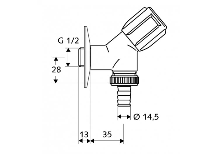 Robinet de service à siège incliné COMFORT - 033860699 - Schell 2