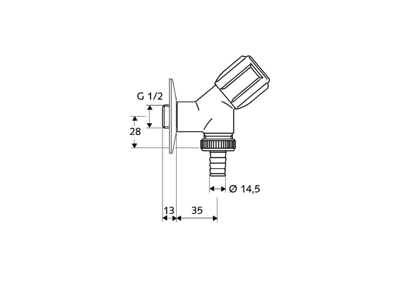 Robinet de service à siège incliné COMFORT - 033860699 - Schell
