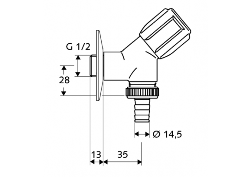 Robinet de service à siège incliné COMFORT - 033860699 - Schell Robinet de service à siège incliné COMFORT - 033860699 - Schell
