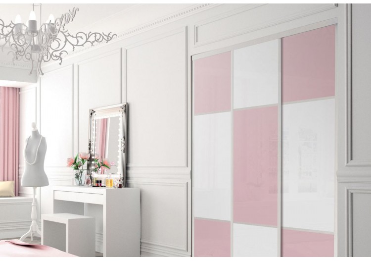 Façade de placard 3 portes coulissante Candy laqué - Kazed : Confort'Mat