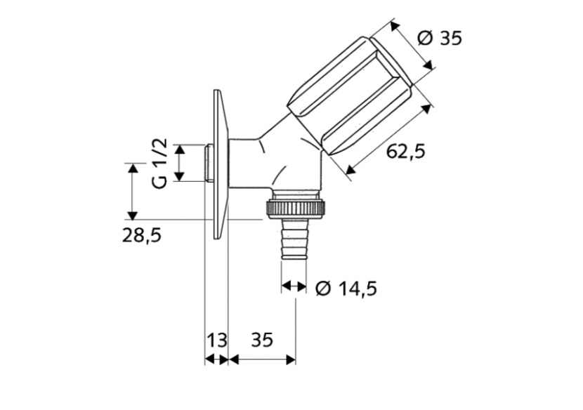 Robinet de service à siège incliné SECUR - 033870699 - Schell Robinet de service à siège incliné SECUR - 033870699 - Schell