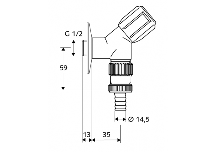 Robinet de service à siège incliné COMFORT - 033900699 - Schell 2