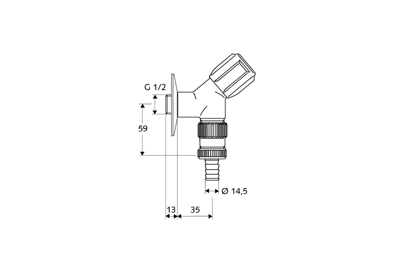 Robinet de service à siège incliné COMFORT - 033900699 - Schell