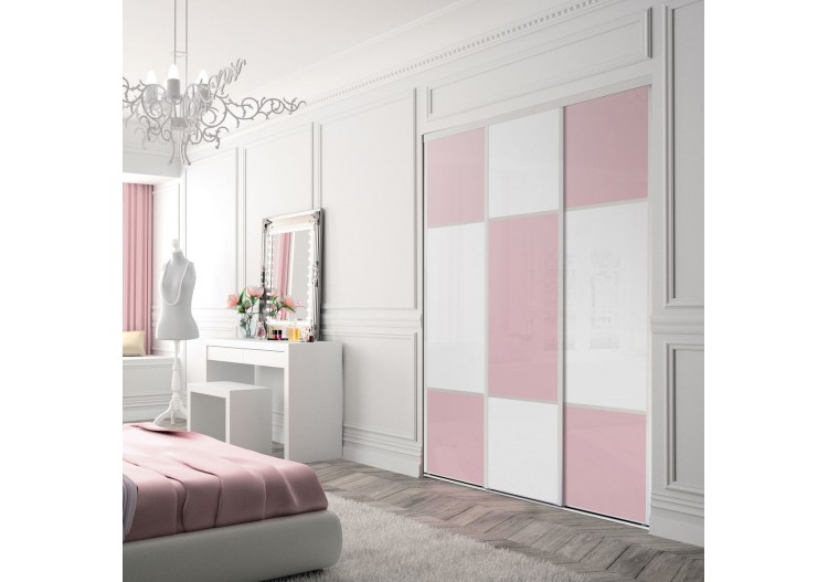 Façade de placard 3 portes coulissante Candy laqué - Kazed : Confort'Mat 2