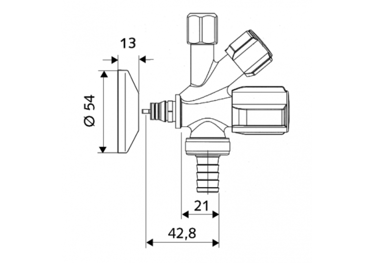 Robinet d'équerre combiné QUICK COMFORT - 035040699 - Schell 2