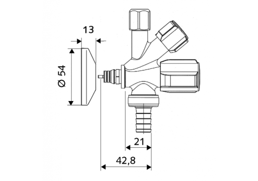 Robinet d'équerre combiné QUICK COMFORT - 035040699 - Schell Robinet d'équerre combiné QUICK COMFORT - 035040699 - Schell