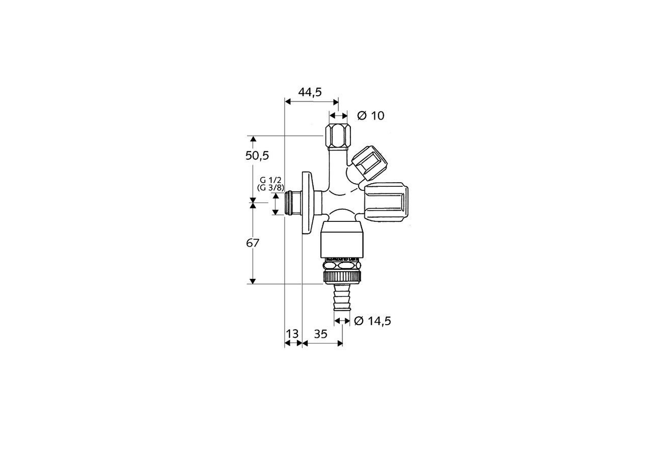 Robinet d'équerre combiné COMFORT - 035490699 - Schell