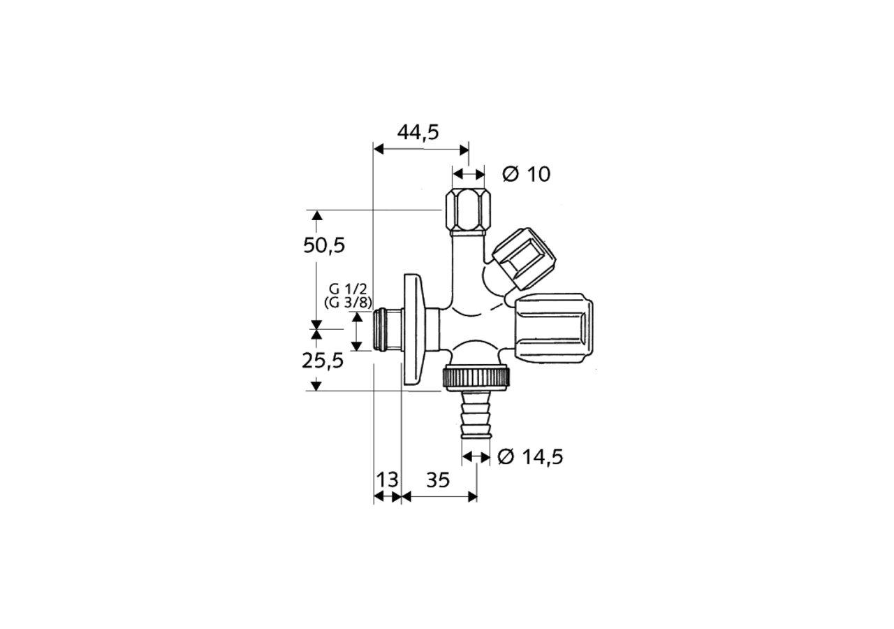 Robinet d'équerre combiné COMFORT - 035510699 - Schell