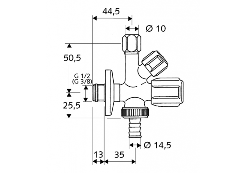 Robinet d'équerre combiné COMFORT - 035510699 - Schell Robinet d'équerre combiné COMFORT - 035510699 - Schell