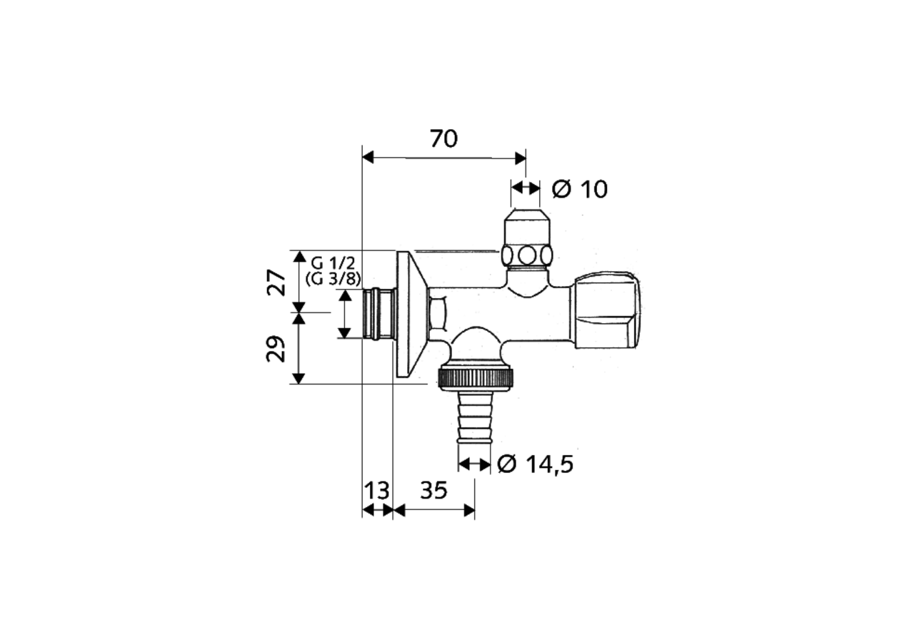 Robinet d'équerre à double pointeau COMFORT - 038370699 - Schell