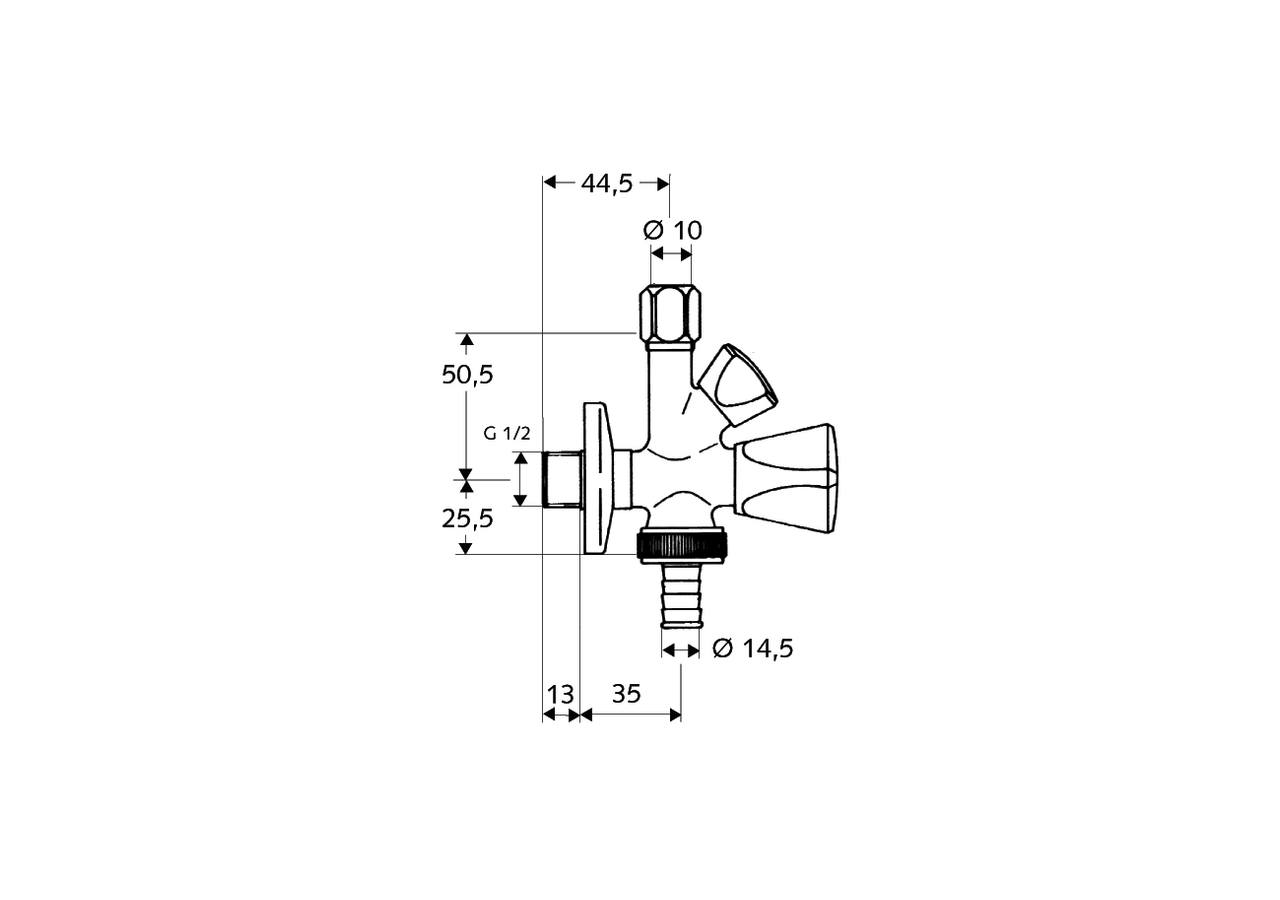 Robinet d'équerre combiné - 038450699 - Schell