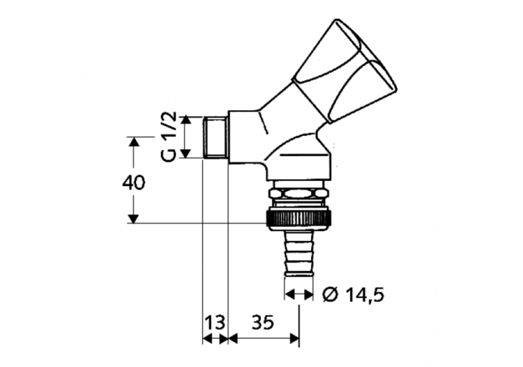 Robinet de service à siège incliné - 038920699 - Schell 2