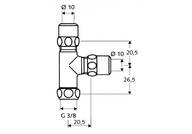 Raccord-T - 041000699 - Schell 2