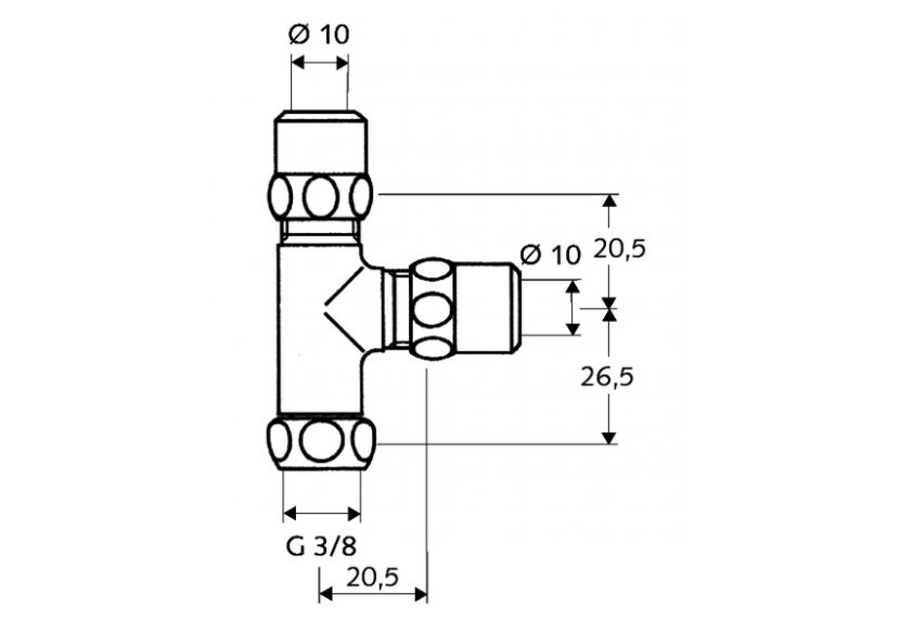 Raccord-T - 041000699 - Schell Raccord-T - 041000699 - Schell