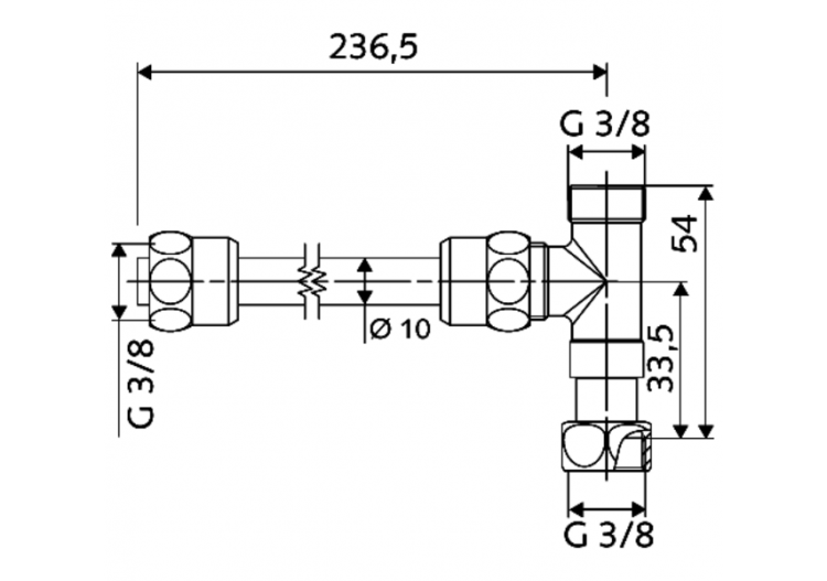 Kit de tubes de raccordement pour thermostat pour robinet d'équerre - 041150699 - Schell 2