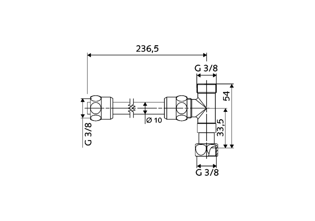 Kit de tubes de raccordement pour thermostat pour robinet d'équerre - 041150699 - Schell