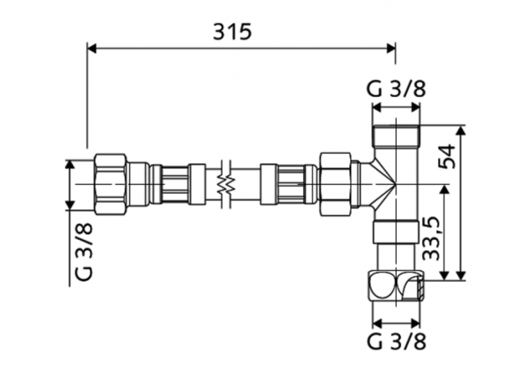 Kit de raccordement pour thermostat pour robinet d'équerre - 041160699 - Schell 2