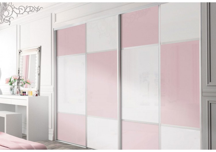 Façade de placard 4 portes coulissante Candy laqué - Kazed : Confort'Mat