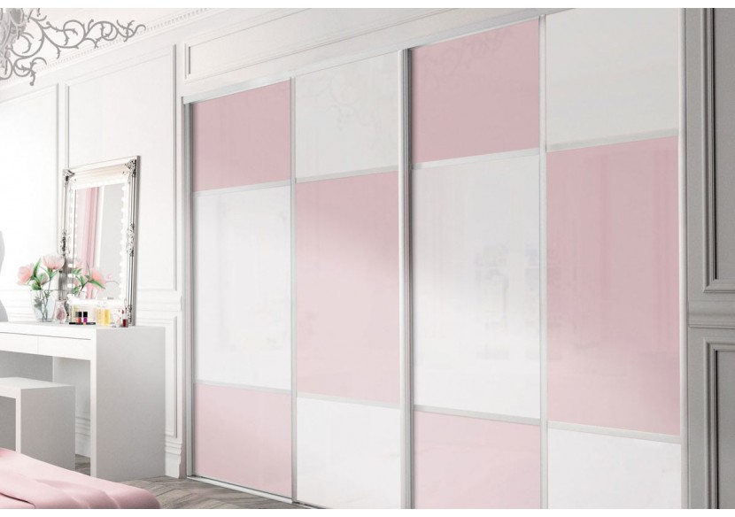 Façade de placard 4 portes coulissante Candy laqué - Kazed : Confort'Mat