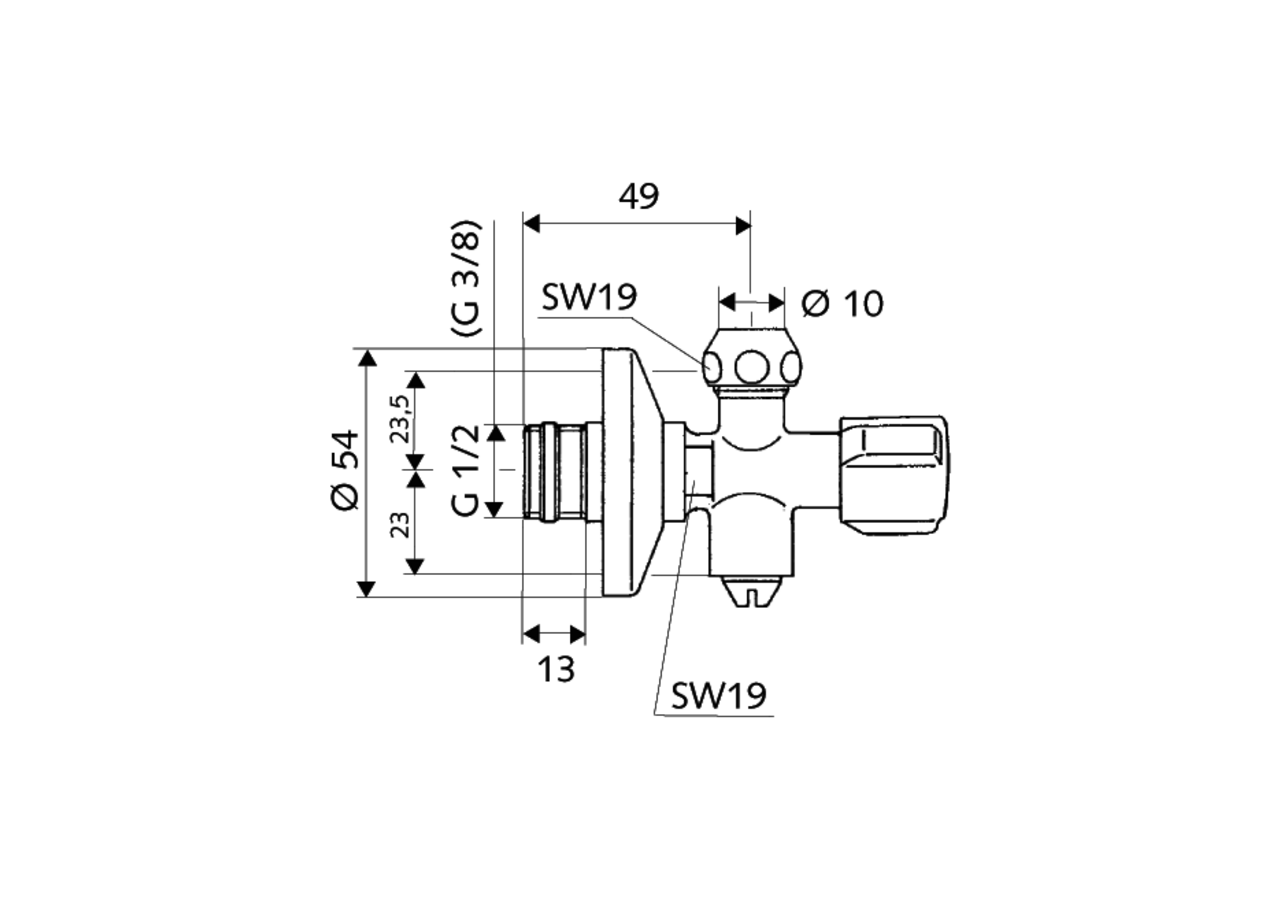 Robinet d'équerre COMFORT - 049250699 - Schell