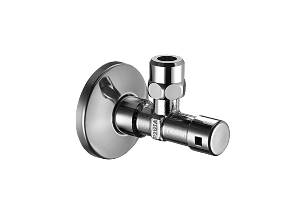 Robinet d'équerre avec fonction de régulation et utilisation sécurisée - 049450699 - Schell