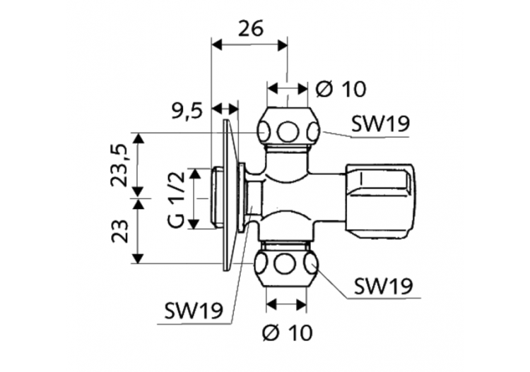 Robinet d'équerre COMFORT - 049910699 - Schell 2