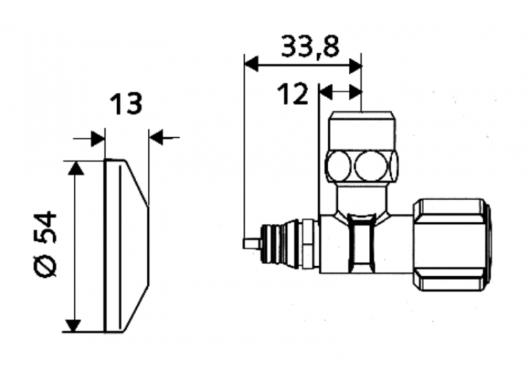 Robinet d'équerre avec fonction de régulation QUICK COMFORT - 053040699 - Schell 2