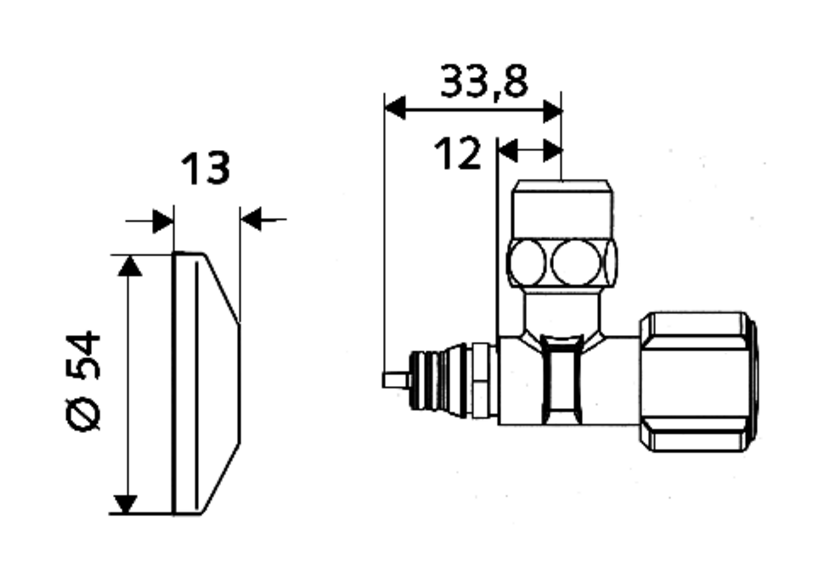 Robinet d'équerre avec fonction de régulation QUICK COMFORT - 053040699 - Schell