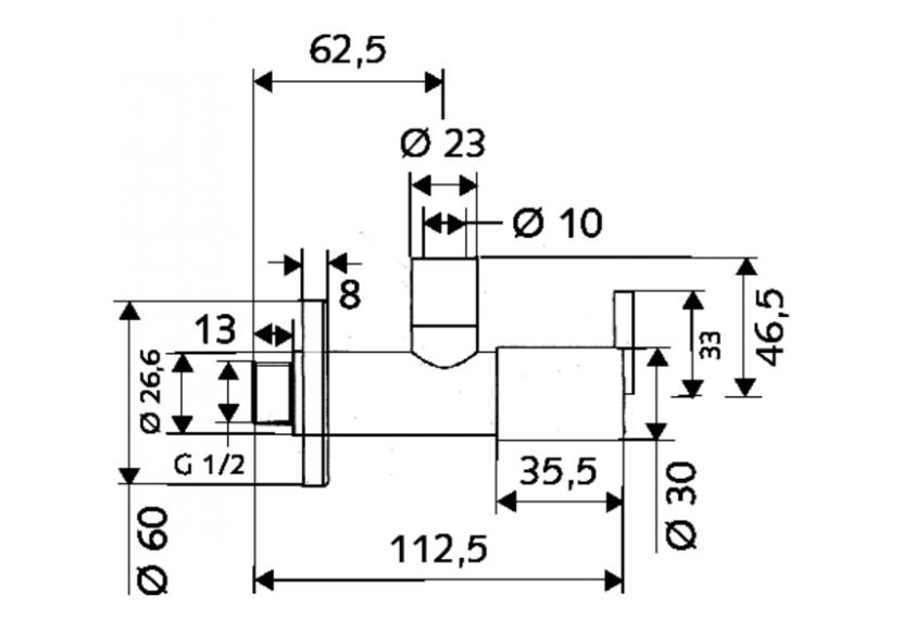 Robinet d'équerre design PURIS - 053110699 - Schell