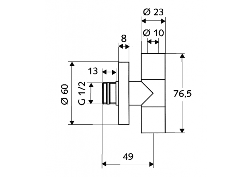 Robinet d'équerre design EDITION - 053200699 - Schell