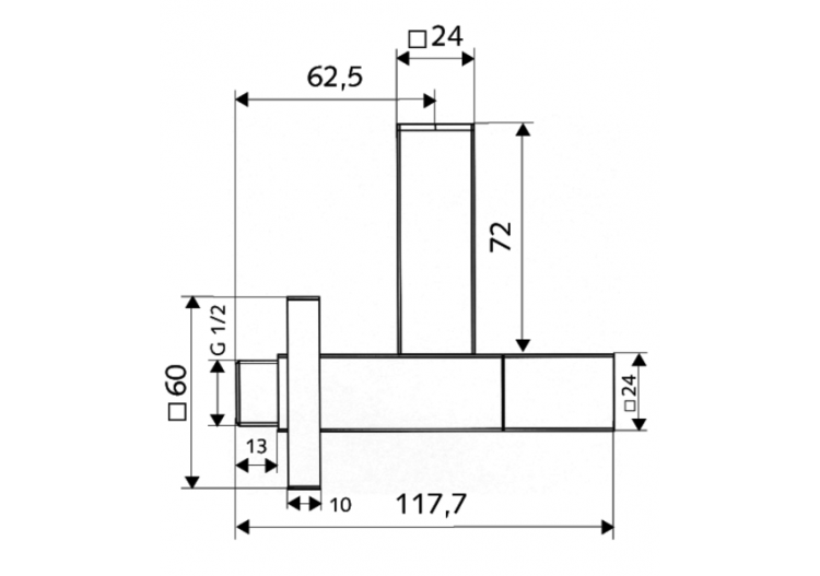 Robinet d'équerre design QUAD - 053620699 - Schell 2