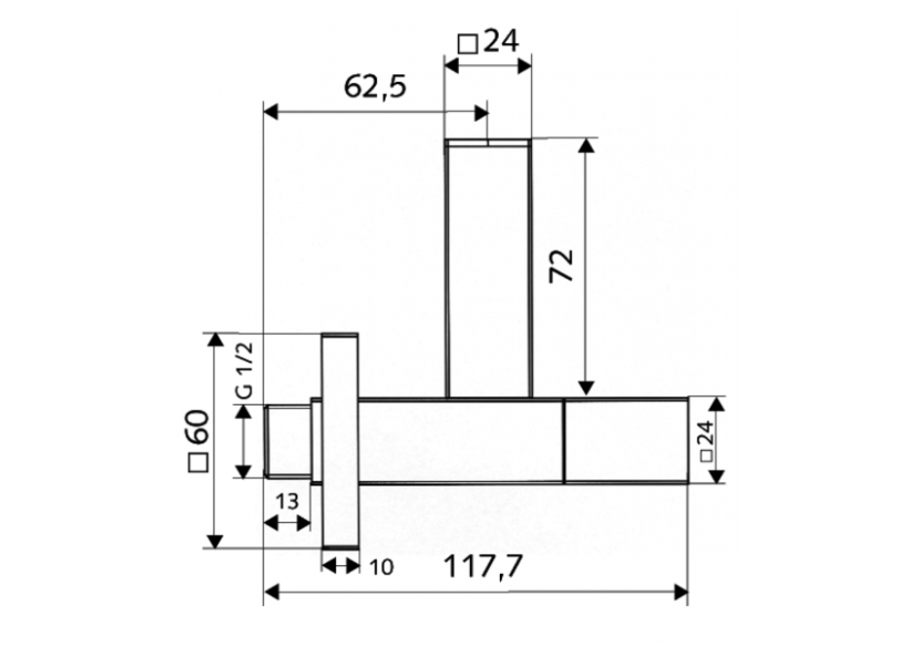 Robinet d'équerre design QUAD - 053620699 - Schell