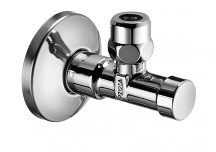 Robinet d'équerre avec fonction de régulation et utilisation sécurisée - 054050699 - Schell