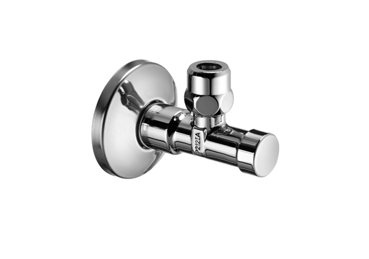 Robinet d'équerre avec fonction de régulation et utilisation sécurisée - 054050699 - Schell