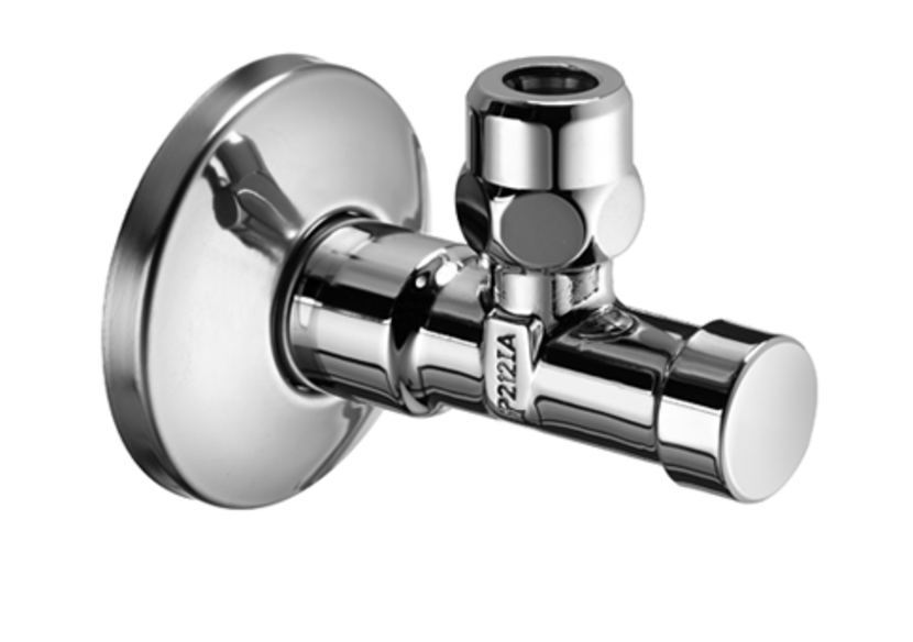 Robinet d'équerre avec fonction de régulation et utilisation sécurisée - 054050699 - Schell
