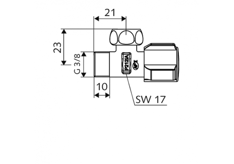 Robinet d'équerre avec fonction de régulation - 054080699 - Schell 2
