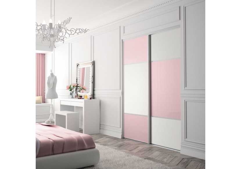 Façade de placard 2 portes coulissante Candy - Kazed : Confort'Mat