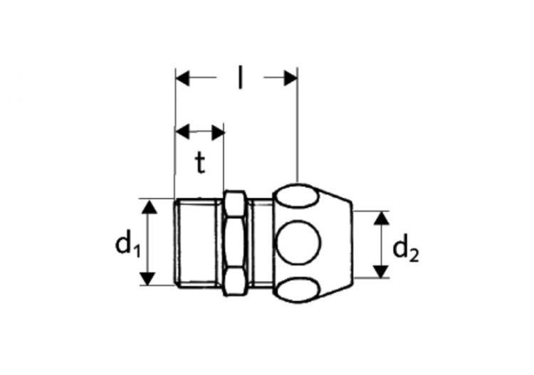 Raccord droit avec filetage mâle - 064000699 - Schell 2