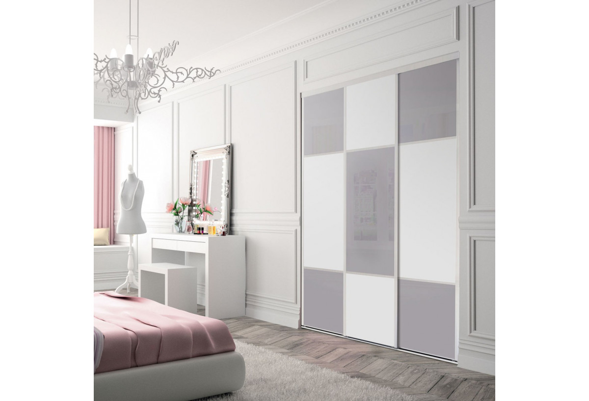 Façade de placard 3 portes coulissante Candy - Kazed : Confort'Mat