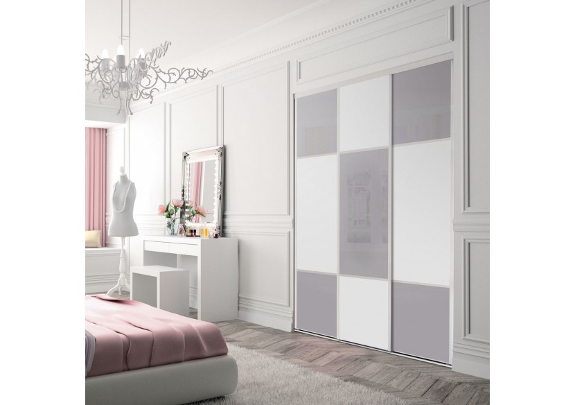 Façade de placard 3 portes coulissante Candy - Kazed : Confort'Mat