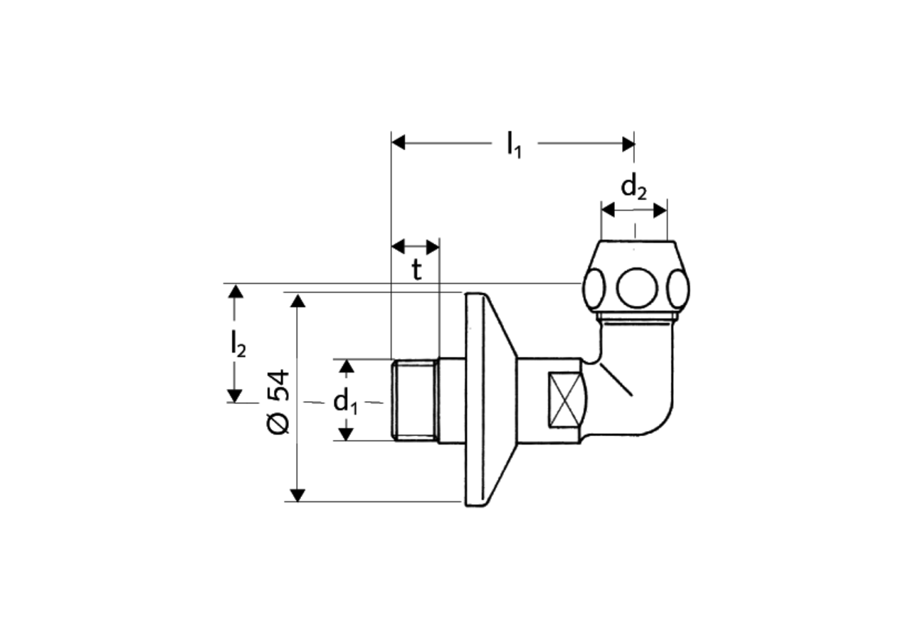 Raccord coudé - 064350699 - Schell