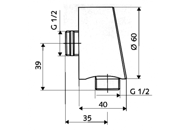 Coude de raccordement mural PURIS - 064690699 - Schell 2
