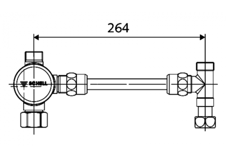 Kit thermostat pour robinet d'équerre - 094150699 - Schell 2